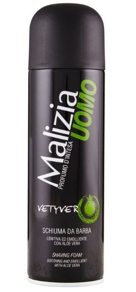 Malizia Schiuma da barba Vetyver con aloe vera da 300 ml