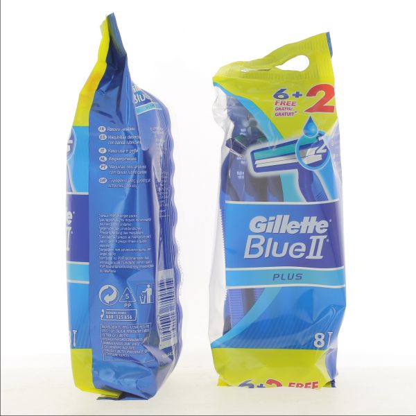 Gillette Blue II Rasoi Plus - Busta da 6+2 in omaggio