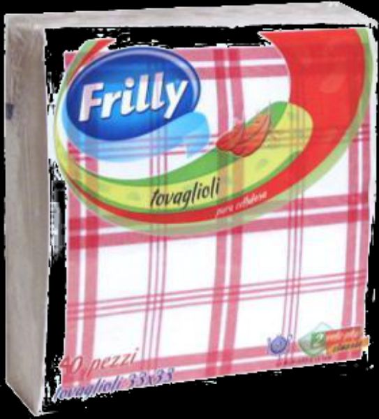 Tovaglioli di carta Frilly scozzesi cellulosa 33x33x40 