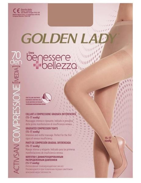 Immagine di GOLDEN LADY COLLANT BENESSERE 70 D DORE' NATURAL IV