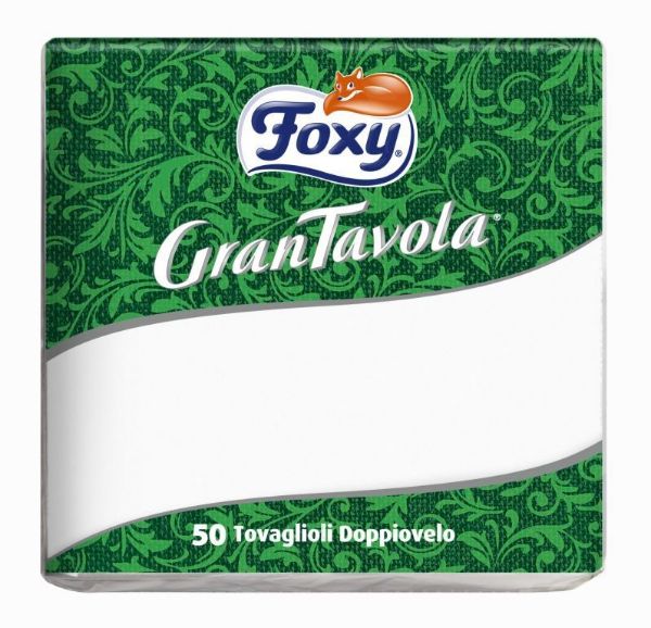 Tovaglioli di carta Foxy GranTavola 33X33X50 bianchi