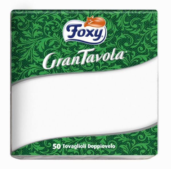 Tovaglioli di carta Foxy GranTavola 33X33X50 bianchi