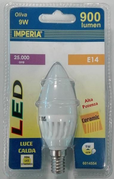 Immagine di LAMPADA LED CERAMIC OLIVA E 14 WAT 9/66