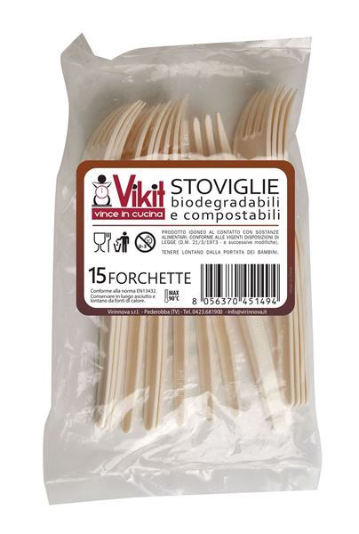 Immagine di FORCHETTE VIRINNOVA BIODEGRADABILI & COMPOSTABILI X 15 PZ