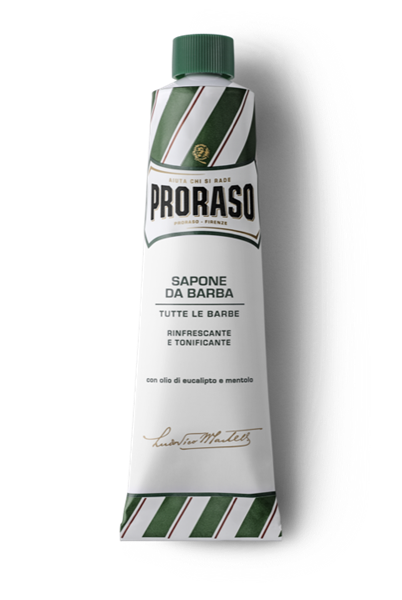 Proraso sapone da barba rinfrescante tubo verde da 150 ml