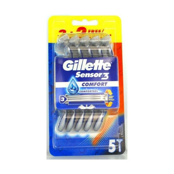 Gillette Sensor 3 Comfort 3 rasoi + 2 in omaggio