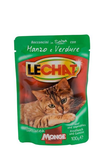 Picture of LECHAT GATTO BUSTA GR 100 MANZO & VERDURE