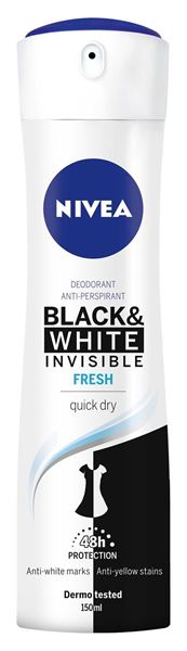 Picture of NIVEA DEOD SPRAY BLACK WHITE FRESH 150 82230