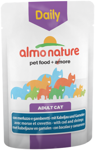 Picture of ALMONATURE GATTO BUSTA DAILY G 70 MERLUZZO & GAMBERI