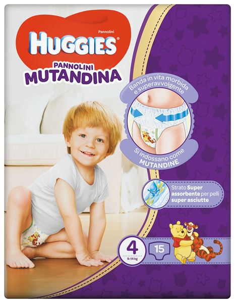 Immagine di HUGGIES PANNOLINO MUTANDINA TG 4 9-14 KG X 15