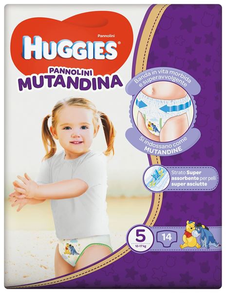 Immagine di HUGGIES PANNOLINO MUTANDINA TG 5 12-17 KG X 14