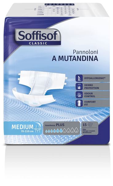 Picture of SOFFISOF PANNOLONI ADULTI A MUTANDINA X 15 MEDIO