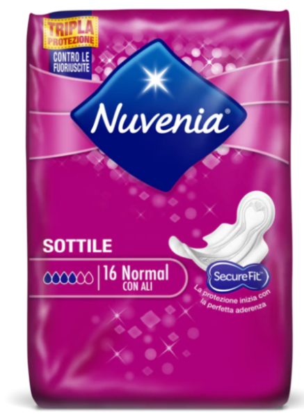 Nuvenia assorbenti sottili con ali Normal x 16