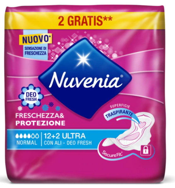 Nuvenia Assorbenti Ultra con ali deo fresh x 12+2