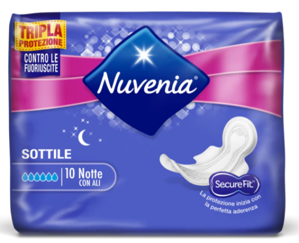 Nuvenia assorbenti notte con ali Sottile x 10