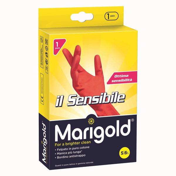 Immagine di MARIGOLD GUANTI SENSIBILE 6.5-7 ROSSO