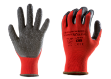 Guanto da lavoro in gomma rugoso rosso 1 lacr tg 10