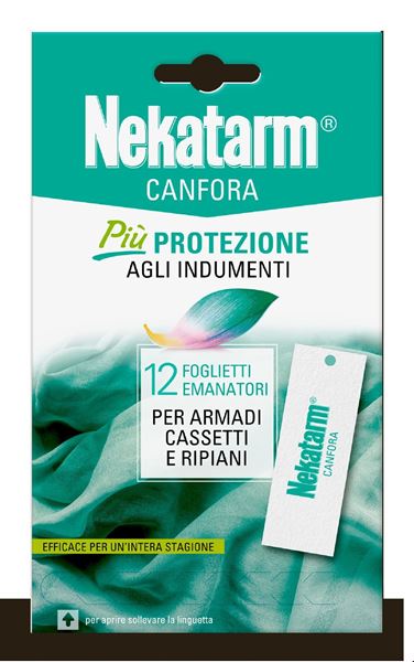 Nekatarm Canfora Confezione da 12 foglietti emanatori per armadi, cassetti