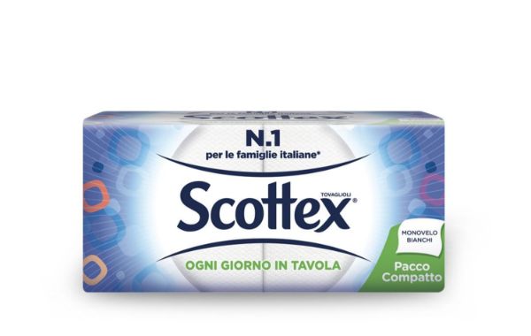 Tovaglioli di carta bianchi Scottex monovelo 33x33x150