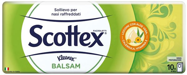 Picture of KLEENEX SCOTTEX FAZZOLETTI BALSAM X 10 PZ