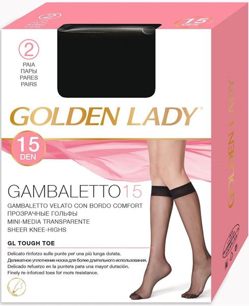 Immagine di GAMBALETTO 15D GOLDEN VELATO MELON 2 PAI