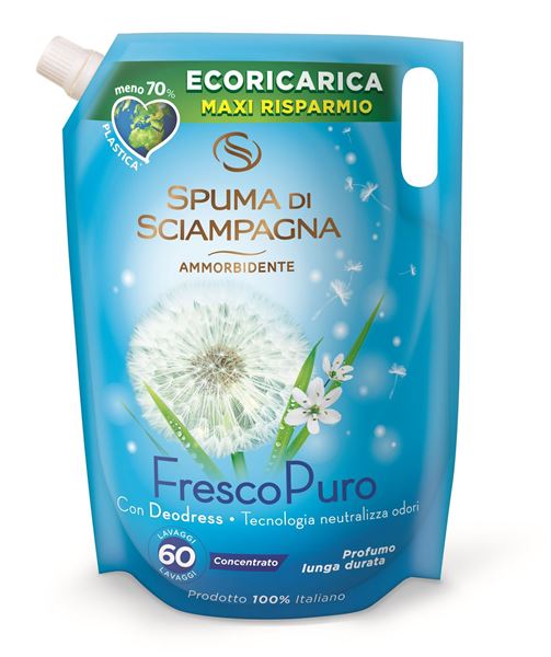 Picture of SPUMA DI SCIAMPAGNA AMMORBIDENTE ECORICARICA 60 LAVAGGI FRESCO PURO