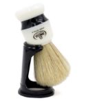 Omega Pennello da barba beige con supporto