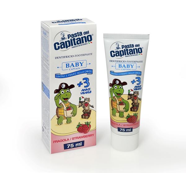 Immagine di Pasta del Capitano dentifricio baby + 3 anni fragola 75 ml