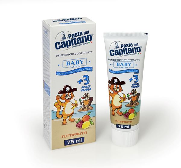 Immagine di Pasta del Capitano dentifricio baby + 3 Tuttifrutti 75 ml