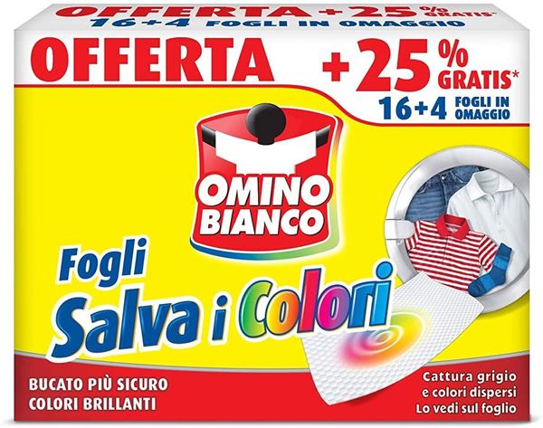 Immagine di OMINO BIANCO SALVACOLORI 16+4 FOGLIETTI