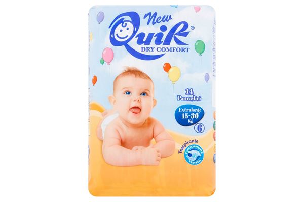 Picture of QUIK NAPPIES XL (15-30 KG) 14 PIECES 
