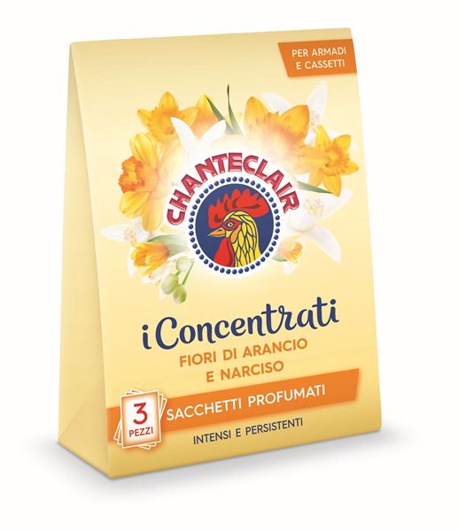 Chanteclair Confezione da 3 Sacchetti profumati fiori d'arancio & narciso