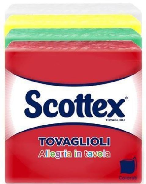 Tovaglioli di carta colorati Scottex 2 veli 33x33x35