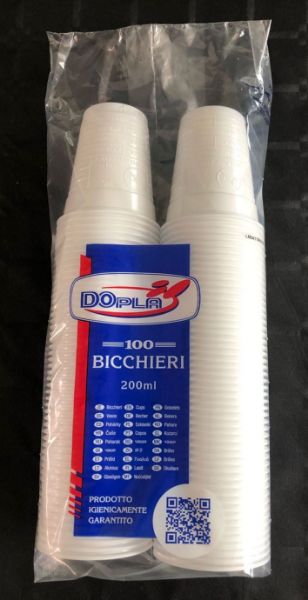 Bicchieri bianchi Dopla x 100 200 ml 