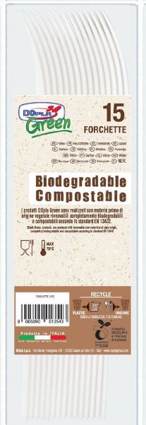 dopla 15 forchette biodegradabili