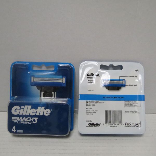 Gillette Mach3 Turbo lame ricambi x 4