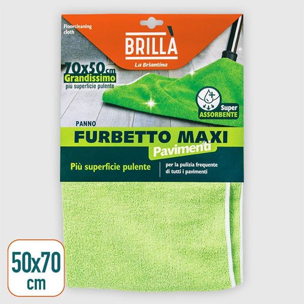 Immagine di BRILLA' FURBETTO MAXI PANNO MICROFIBRA PAVIMENTI 50X70 