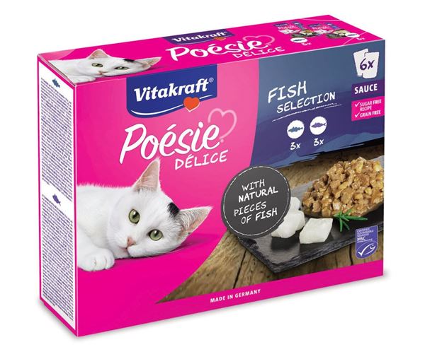 Immagine di VITAKRAFT GATTO POESIE BUSTA MULTIPACK PESCE 6 X 85 GR 35295