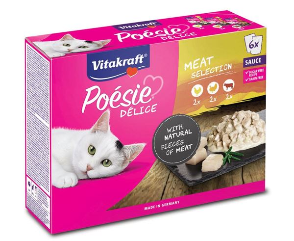 Immagine di VITAKRAFT GATTO POESIE BUSTA MULTIPACK CARNE 6 X 85 GR 35294