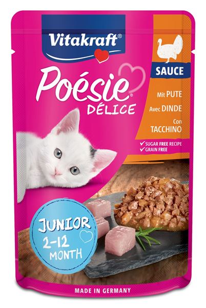 Immagine di VITAKRAFT GATTO JUNIOR POESIE TACCHINO BUSTA 85 GR 35291