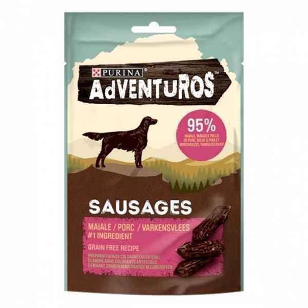 Immagine di ADVENTUROS HIGH MEAT 70G SAUSAGES Nº1 INGREDIENTE MAIALE