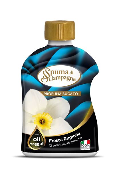 spuma sciampagna profuma bucato fresca rugiada