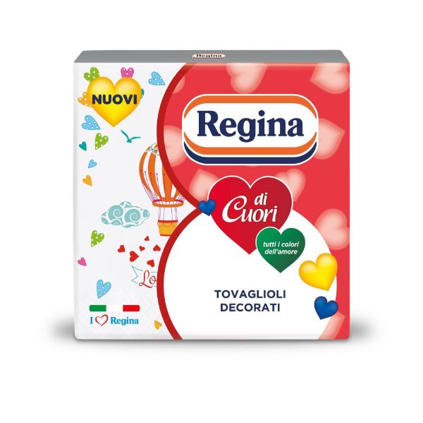 Tovaglioli di carta decorati Regina 3 veli 33x33 20 pz