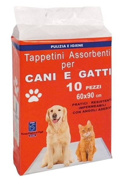 Immagine di TAPPETI ASSORB CANI  GATTI 60X90 X 10 PZ CERVO