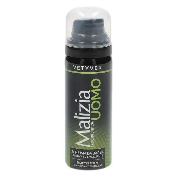 Malizia Schiuma da barba Vetyver con aloe vera formato da viaggio 50 ml