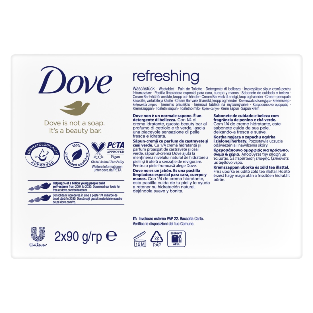Reginato Fratelli store. DOVE SAPONE GR 90 X 2 FRESH VERDE