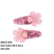 Immagine di MOLLETTINE CLIC CLAC CON FIORE BOMBATO CON PAILLETTES E GLITTER IN COLORI ASSORTITI 5 PEZZI