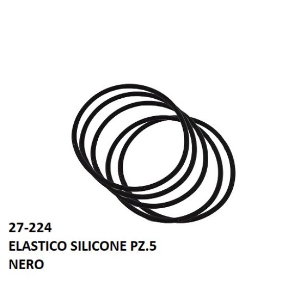 Immagine di ELASTICO SILICONE NERO PZ 5 CS27-224