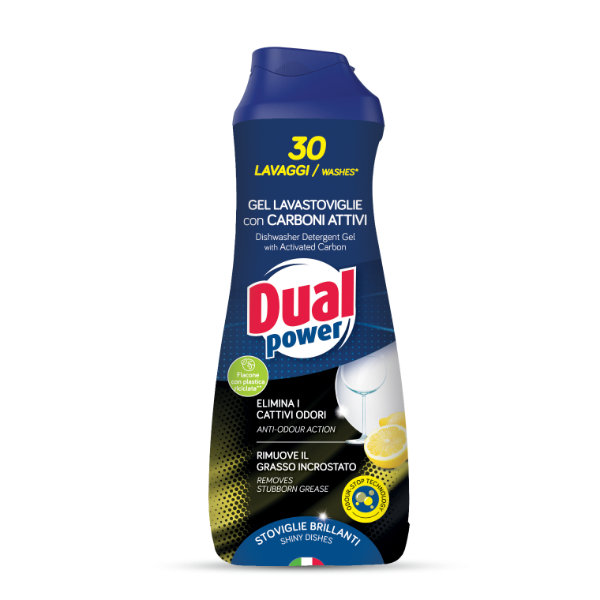 Immagine di DUAL POWER GEL LAVASTOVIGLIE CON CARBONI ATTIVI ML 600 